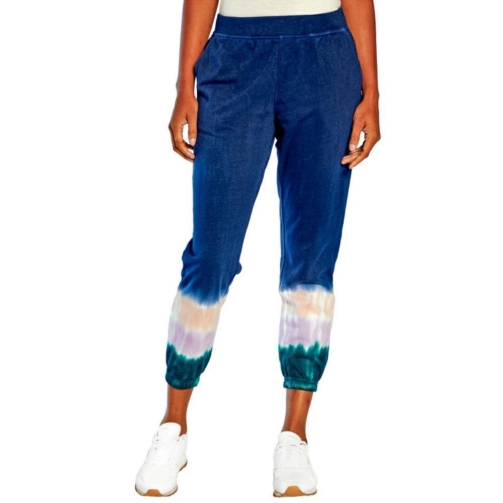 Wildfox Hadley Tie Dye Sweatpant Jogger Blue Green Size XS